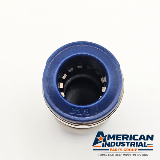 3/8 inch push-to-connect pneumatic tube union fitting for pneumatic automation systems and industrial applications
