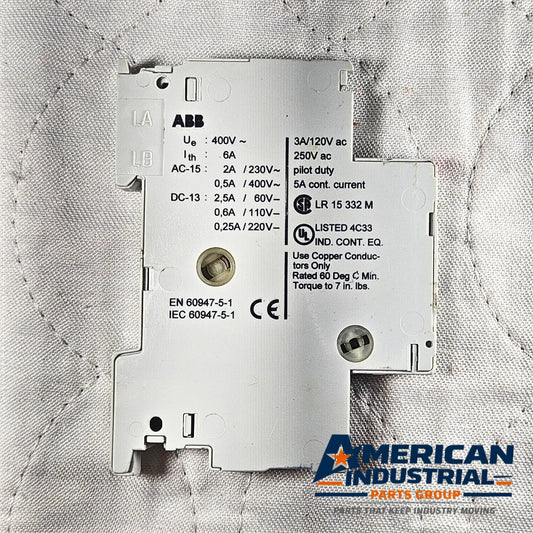 ABB HK-11 auxiliary contact block for motor starters and industrial control panels