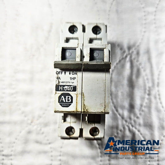 Allen-Bradley 1492-CB2 miniature circuit breaker 4A 2-pole 480/277V for industrial electrical panels and MRO applications