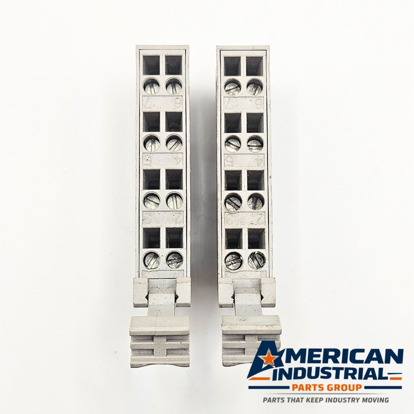 Allen-Bradley 1734-RTB terminal block lot for factory automation spare parts. American Industrial Parts Group.