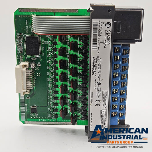 Allen-Bradley 1746-OV16 Series C SLC 500 16-point DC output module for PLC automation systems and control panels