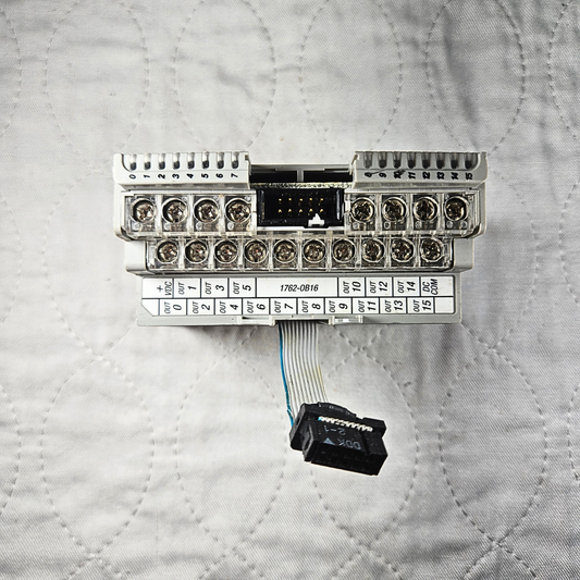 Allen-Bradley 1762-OB16 digital output module for industrial automation and MRO applications. American Industrial Parts Group.