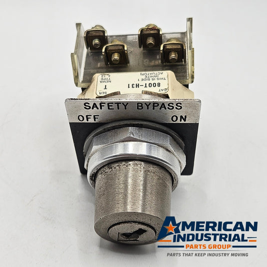 Allen-Bradley 800T-H31 30mm 2-position keyed selector switch NEMA 4/13 for industrial control panel operation