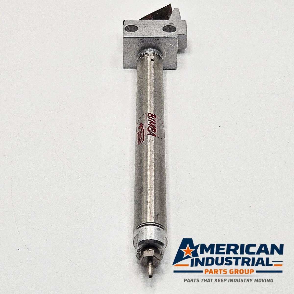 Bimba 012-NR stainless pneumatic cylinder used in machine control and repair applications. American Industrial Parts Group.