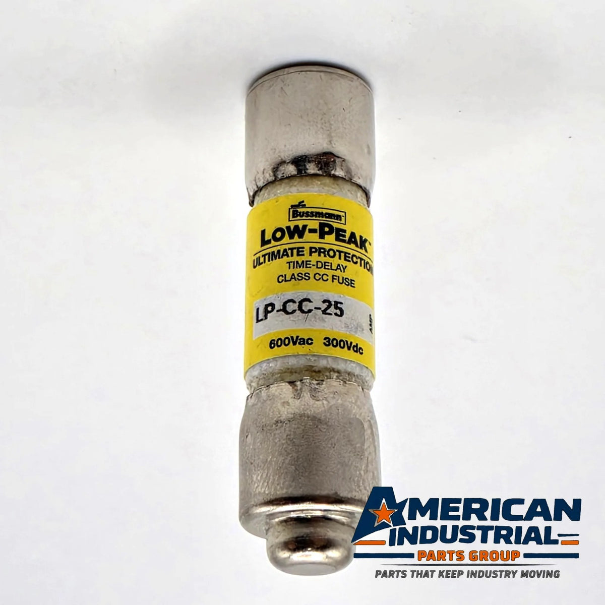 Bussmann LP-CC-25 Low-Peak 25A 600VAC Class CC time-delay fuse for control transformer and motor circuit protection from American Industrial Parts Group