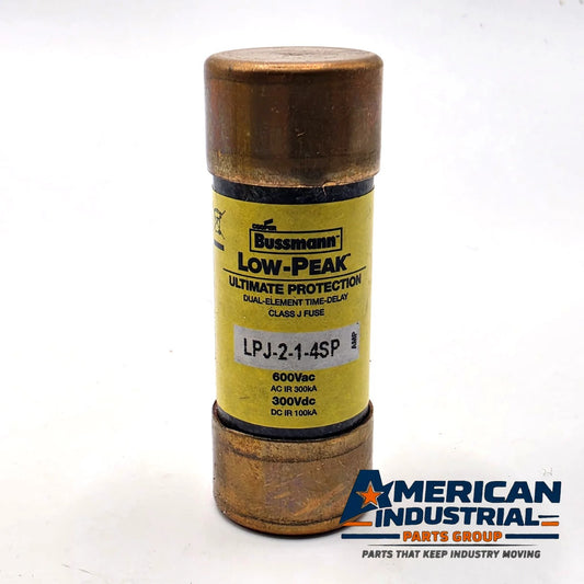 Bussmann LPJ-2-1/4SP Low-Peak 2.25A 600V Class J time-delay fuse for control transformer protection from American Industrial Parts Group