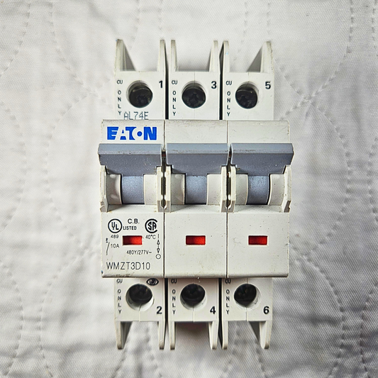 Eaton WMZT3D10 D10 Mini Circuit Breaker industrial automation/MRO circuit protection component. American Industrial Parts Group.