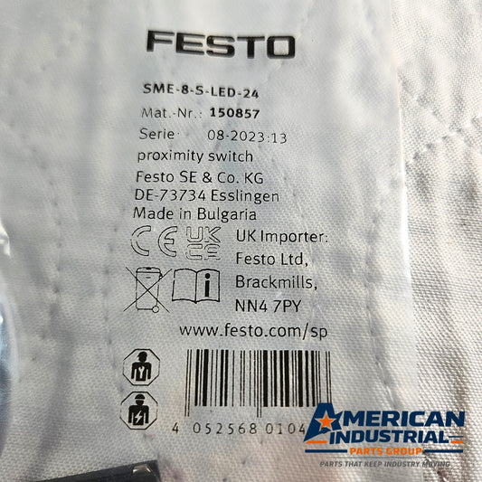 Festo SME-8-LED-24 cylinder sensor reed switch 24V for pneumatic automation systems and industrial control applications