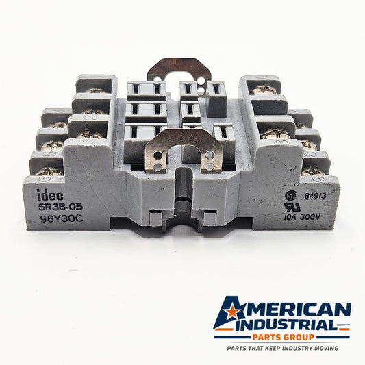 IDEC SR3B-05 relay base for MRO control panel applications. American Industrial Parts Group.