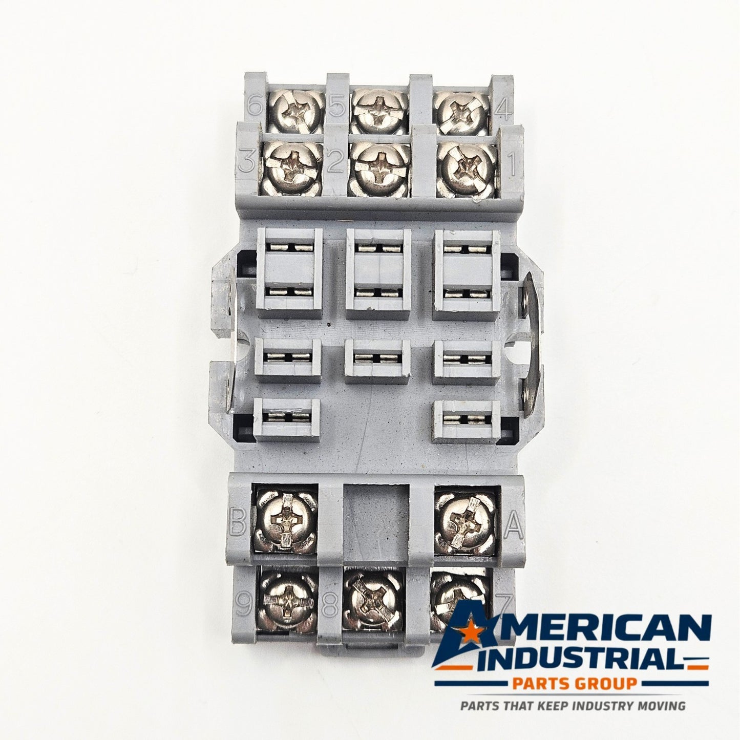 IDEC SR3B-05 relay socket for factory automation replacement parts. American Industrial Parts Group.