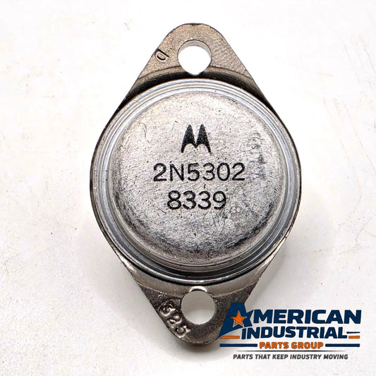 Motorola 2N5302 NPN power transistor 60V 30A 200W TO-3 for power supply and amplifier repair from American Industrial Parts Group