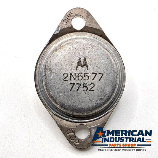 Motorola 2N6577 NPN Darlington power transistor 90V 15A TO-3 for power supply and motor driver repair from American Industrial Parts Group