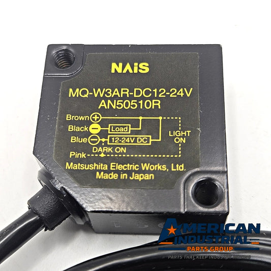 NAiS MQ-W3AR-DC12-24V diffuse reflective photoelectric sensor NPN 12-24VDC for industrial object detection