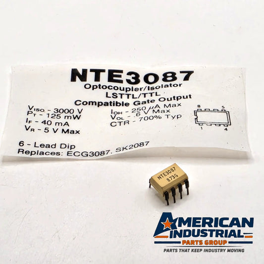 NTE Electronics NTE3087 optoisolator TTL NAND gate output 8-pin DIP ECG3087 replacement for logic isolation repair from American Industrial Parts Group