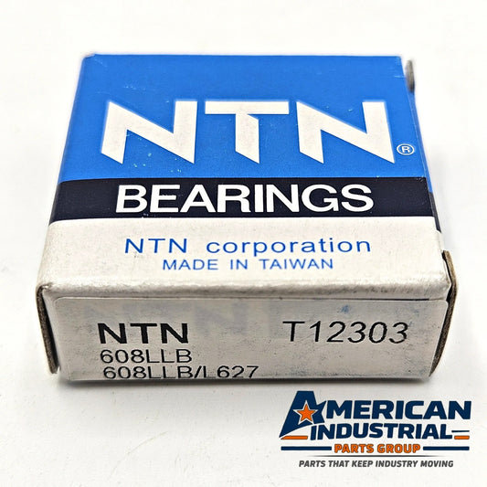 NTN 608LLB/L627 deep groove ball bearing 8x22x7mm rubber sealed for industrial machinery and MRO