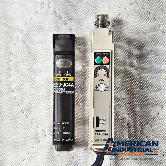 Omron E2J-JC4A capacitive proximity sensor 24VDC fiber optic amplifier for industrial automation systems