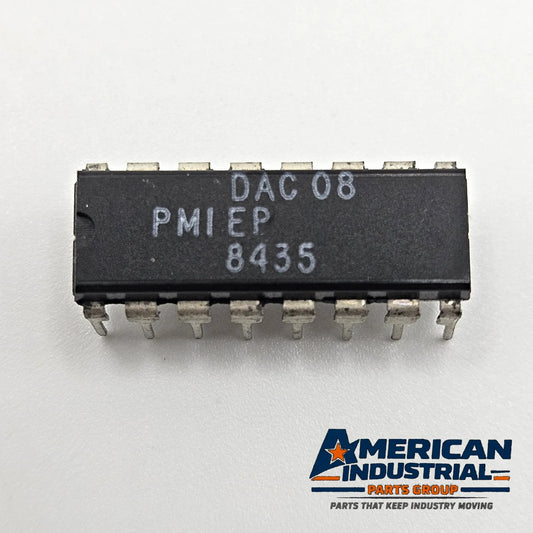 PMI DAC08EP 8-bit digital-to-analog converter IC 16-pin DIP vintage new old stock for legacy analog repair