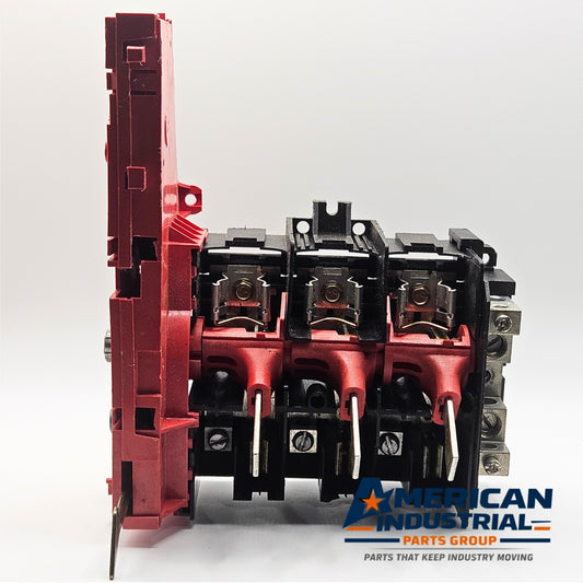 Square D 3-pole disconnect switch interior knife blade assembly for industrial electrical panels and MRO applications