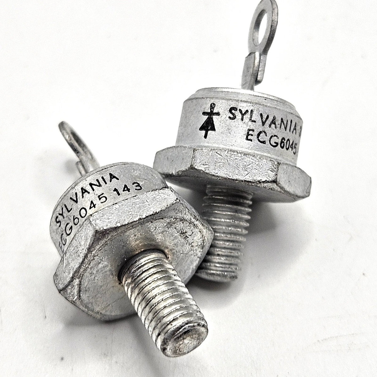Sylvania ECG6045 60A 1000V stud-mount silicon rectifier diode DO-5 anode to case NTE6045 equivalent for power supply and welder repair