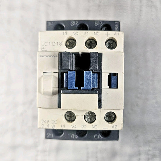 Telemecanique LC1D18BL 24VDC contactor for industrial automation and MRO motor control applications. American Industrial Parts Group.