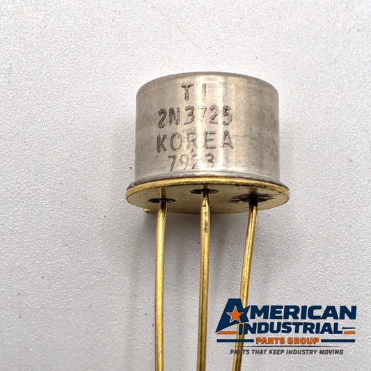 Texas Instruments 2N3725 NPN switching transistor 50V 1.2A TO-39 gold leads for vintage equipment repair from American Industrial Parts Group