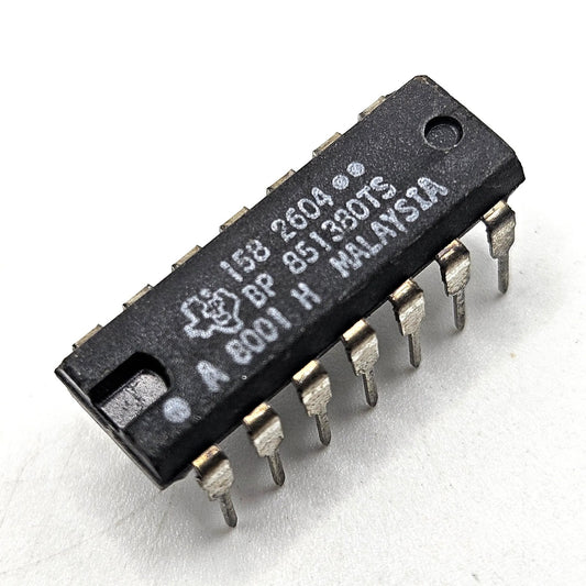 Lot of 10 Texas Instruments 8513807S 158-2604 14-pin DIP integrated circuit new old stock for vintage electronics repair and board restoration