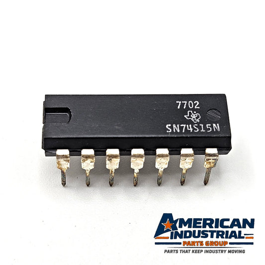 Texas Instruments SN74S15N triple 3-input AND gate open collector DIP-14 vintage new old stock for legacy logic repair