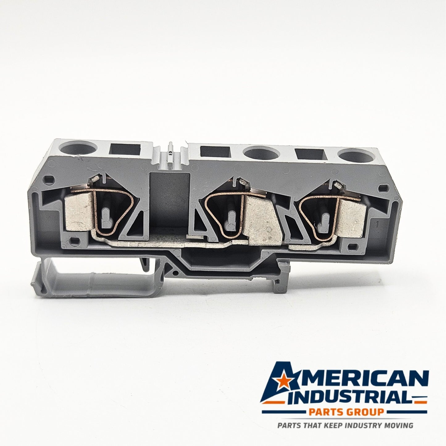 WAGO 283 used terminal block for industrial automation and MRO DIN rail wiring applications. American Industrial Parts Group.