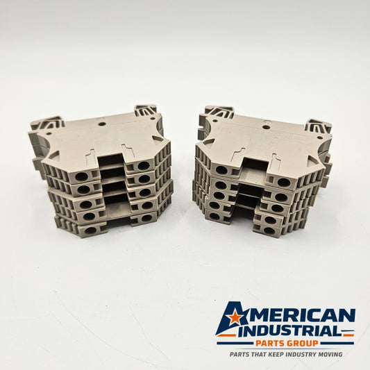 Weidmuller WDU 4 4mm² screw-clamp feed-through DIN rail terminal blocks lot of 10 for industrial control panels