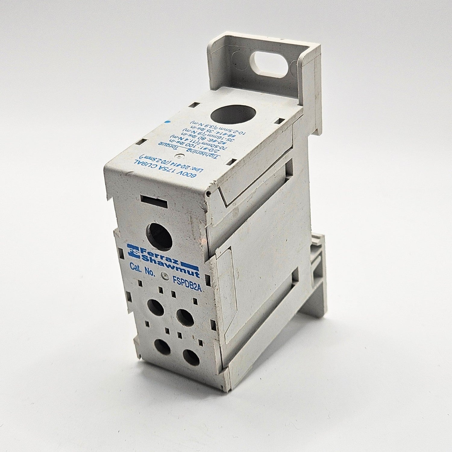 Industrial power distribution block for control-panel power wiring and electrical distribution