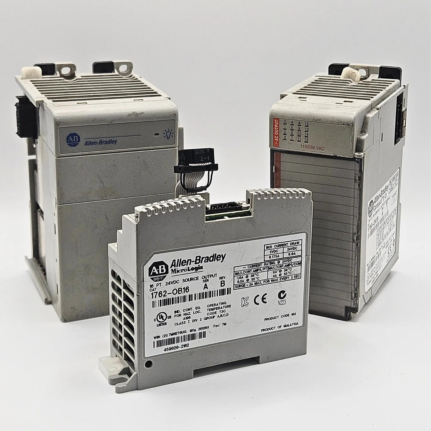 Allen-Bradley MicroLogix PLC controller and I/O modules for industrial automation offered by American Industrial Parts Group