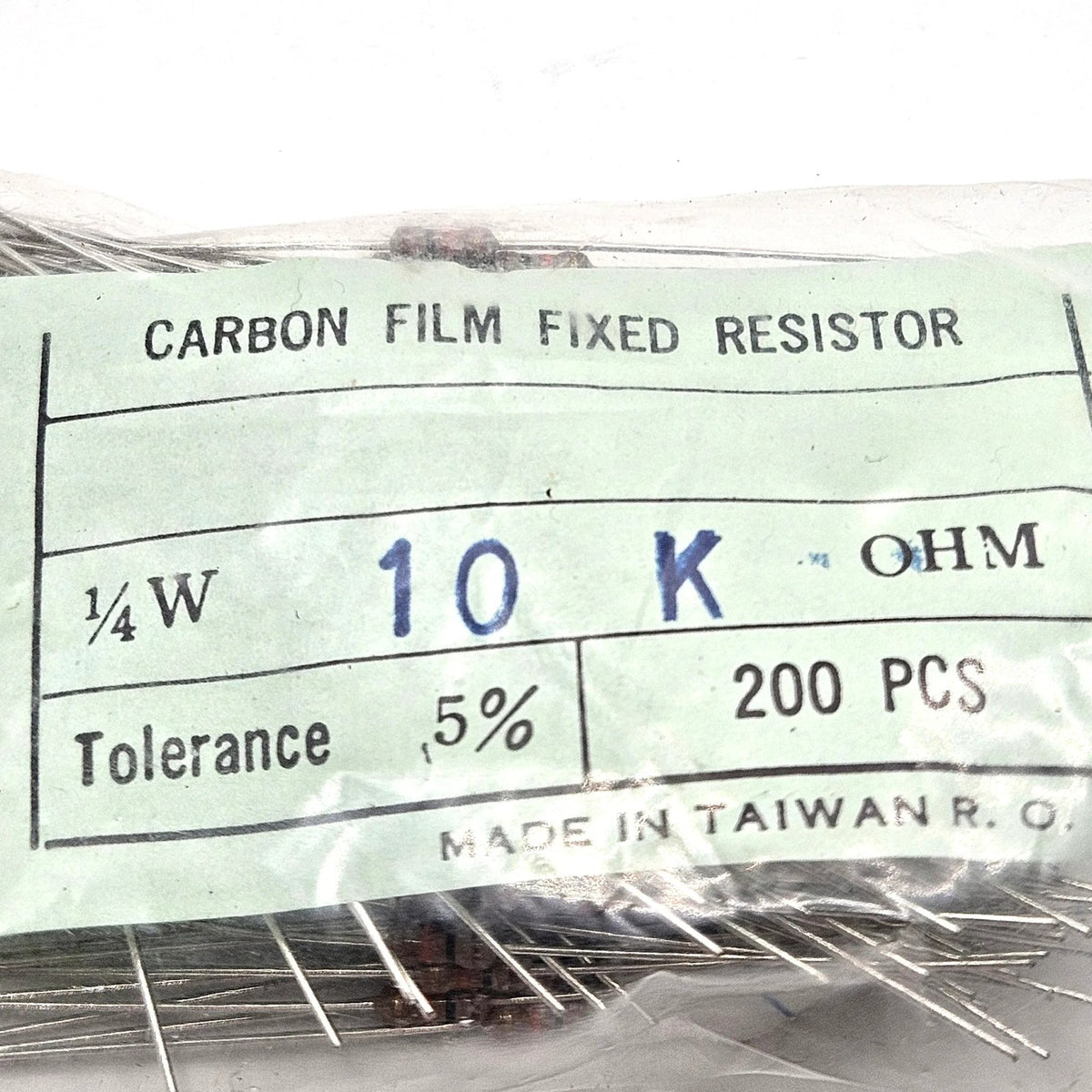 10K ohm 1/4W 5% carbon film axial resistors lot of 50 for circuit repair and vintage electronics restoration