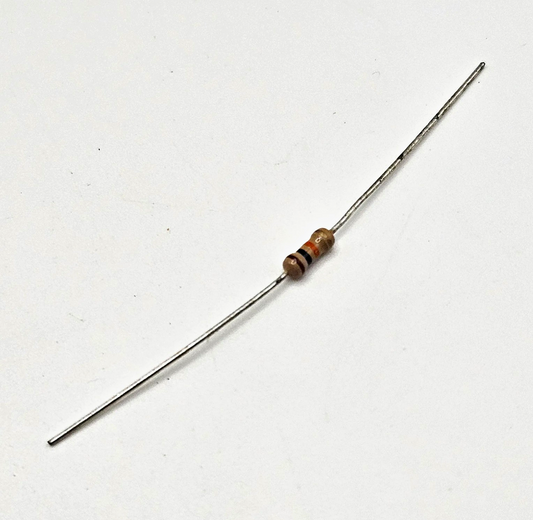10K ohm 10% axial lead fixed resistor brown black orange silver through-hole for circuit board repair and vintage electronics restoration