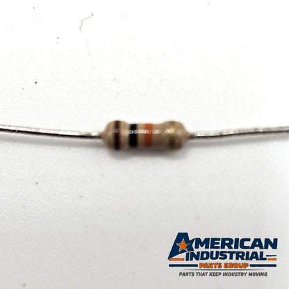 10K ohm 10% axial lead fixed resistor brown black orange silver through-hole for circuit board repair and vintage electronics restoration
