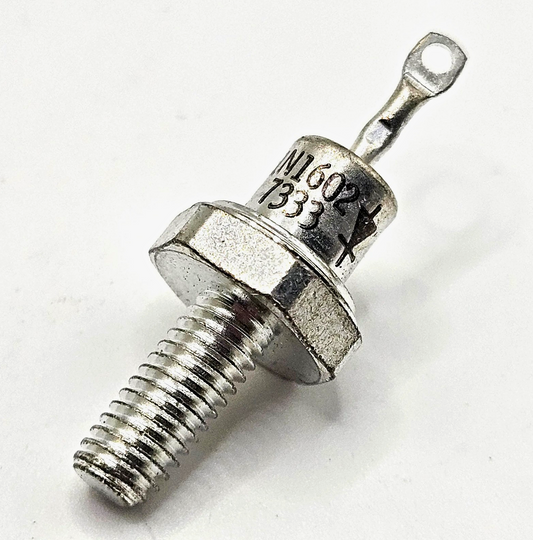 1N1602 6.8V 10W stud-mount zener diode DO-4 cathode to stud NTE5181AK equivalent for power supply and voltage regulator repair