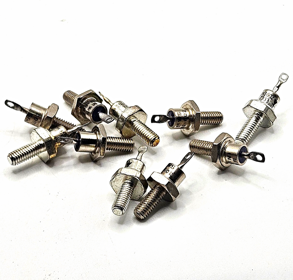 Lot of 10 1N1602 6.8V 10W stud-mount zener diode DO-4 cathode to stud NTE5181AK equivalent for power supply and voltage regulator repair