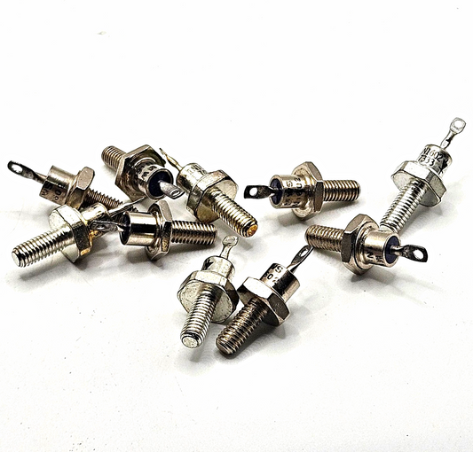 Lot of 10 1N1602 6.8V 10W stud-mount zener diode DO-4 cathode to stud NTE5181AK equivalent for power supply and voltage regulator repair