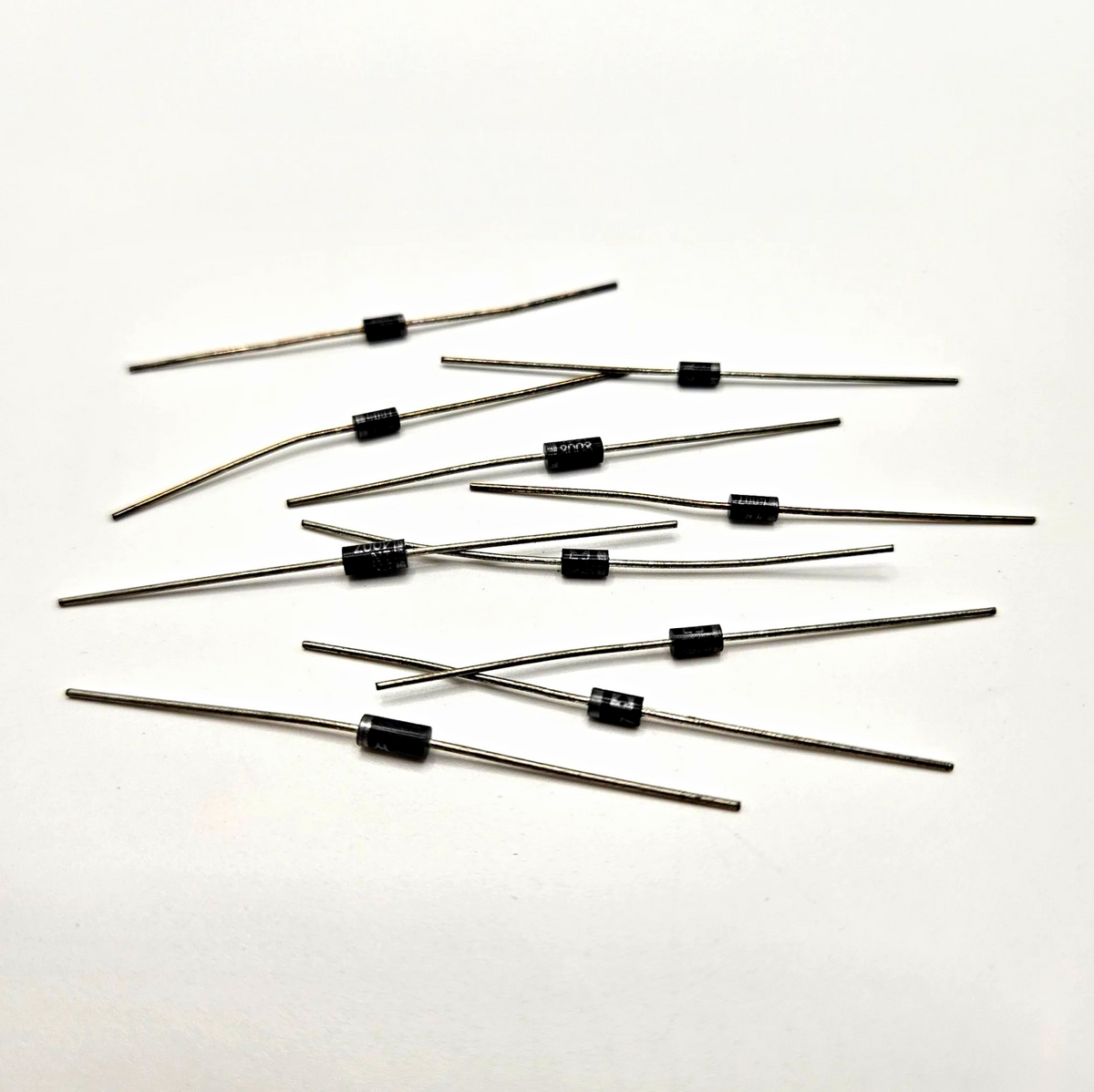 Lot of 10 1N4008 rectifier diodes 1A 1200V DO-41 for power supply and electronic repair from American Industrial Parts Group