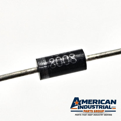 Lot of 10 1N4008 rectifier diodes 1A 1200V DO-41 for power supply and electronic repair from American Industrial Parts Group