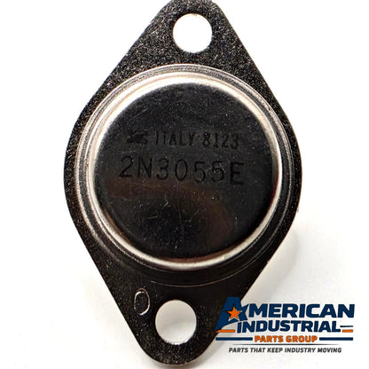 2N3055E NPN power transistor TO-3 15A 60V 115W made in Italy for power supply and amplifier repair from American Industrial Parts Group