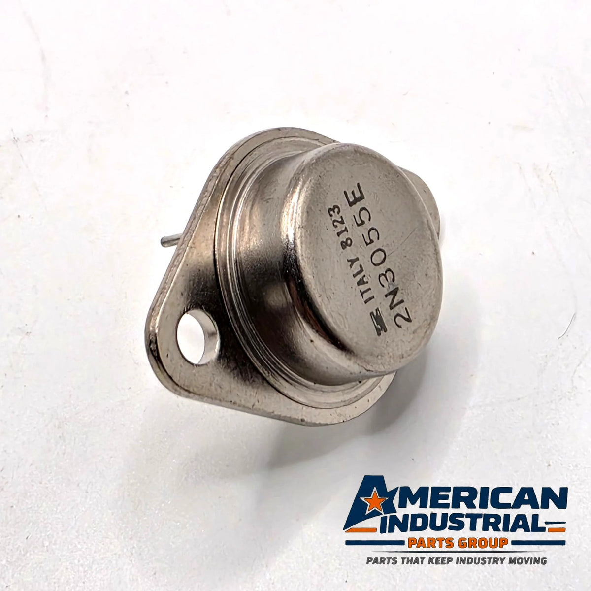 2N3055E NPN power transistor TO-3 15A 60V 115W made in Italy for power supply and amplifier repair from American Industrial Parts Group