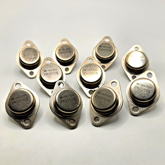 Lot of 10 2N3055E NPN power transistors TO-3 15A 60V 115W for power supply and amplifier repair from American Industrial Parts Group