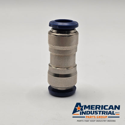 3/8 inch push-to-connect pneumatic tube union fitting for pneumatic automation systems and industrial applications