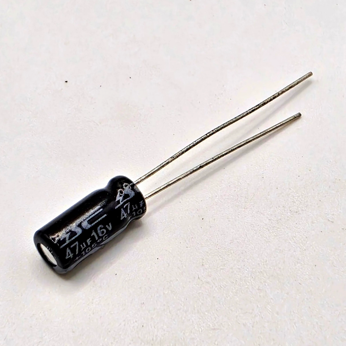 47uF 16V 105C radial aluminum electrolytic capacitor for power supply and circuit board repair from American Industrial Parts Group