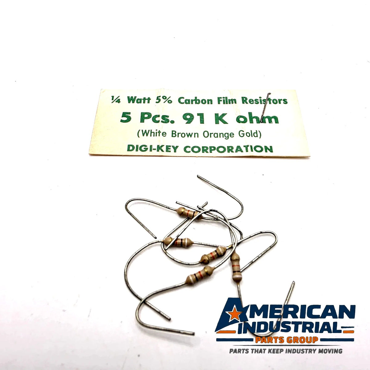 Lot of 5 5.6 ohm 1/4W 5% carbon film axial resistors for circuit board repair from American Industrial Parts Group