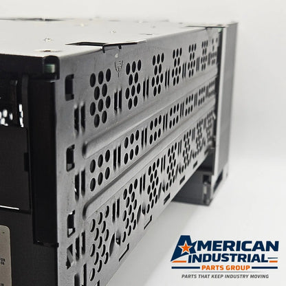 Allen-Bradley 1746-A7 7-slot chassis and 1746-P2 power supply for industrial PLC hardware replacement. American Industrial Parts Group.