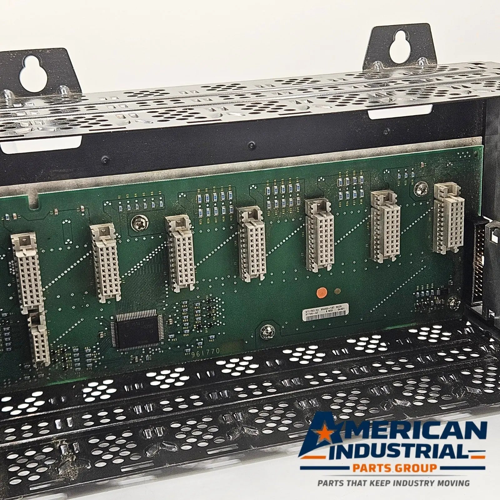 Allen-Bradley 1746-A7 PLC chassis and 1746-P2 supply for programmable logic controller systems. American Industrial Parts Group.