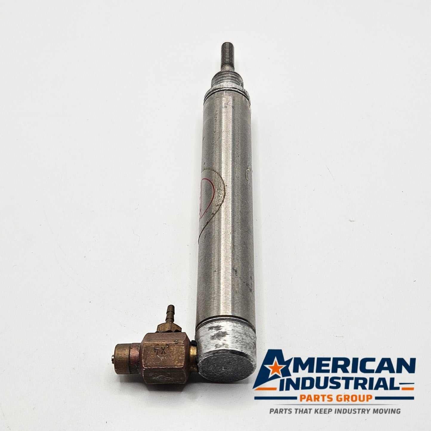 Bimba 040.5-R compact pneumatic cylinder used in industrial machinery. American Industrial Parts Group.