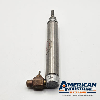 Bimba 040.5-R compact pneumatic cylinder used in industrial machinery. American Industrial Parts Group.