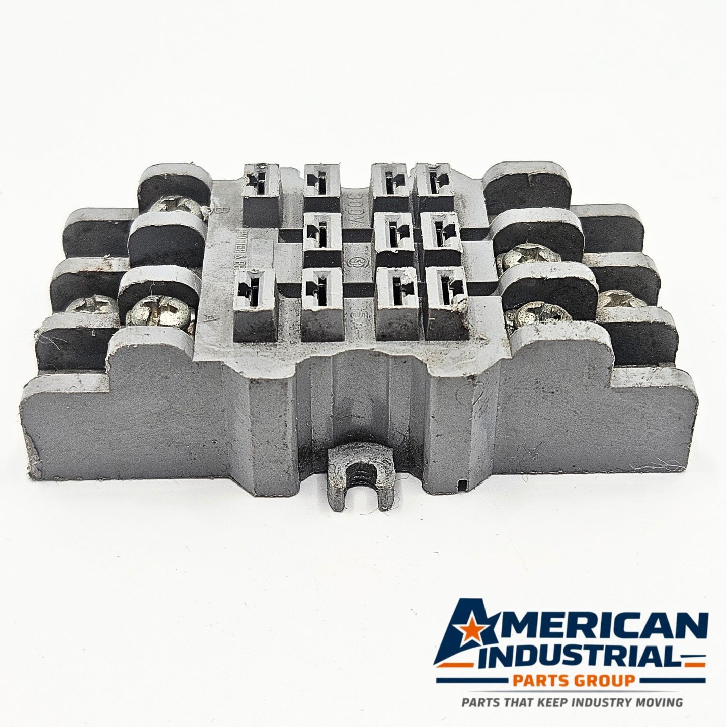 Potter & Brumfield 27E121 industrial relay base for replacement parts inventory. American Industrial Parts Group.